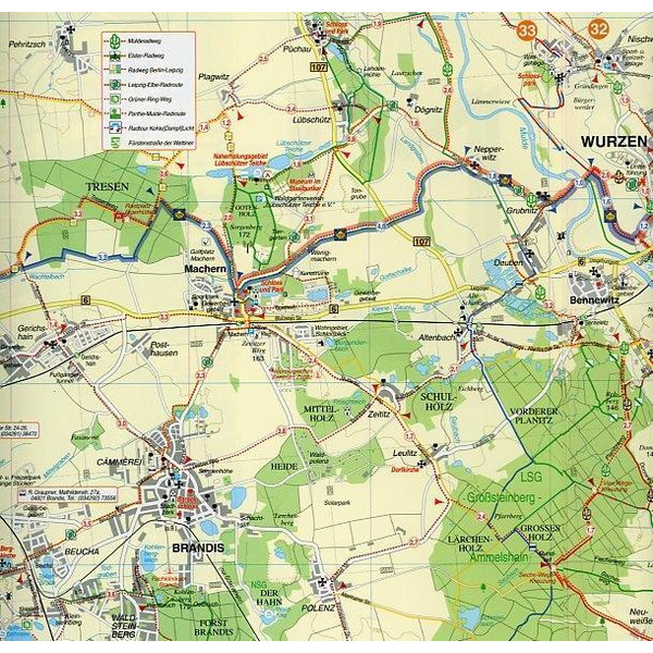 ÖKUMENISCHER PILGERWEG GÖRLITZ-VACHA - Wanderkarte Ansicht 3