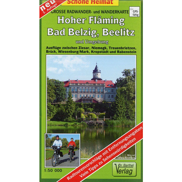 HOHER FLÄMING, BAD BELZIG, BEELITZ UND UMGEBUNG - Wanderkarte Ansicht 1