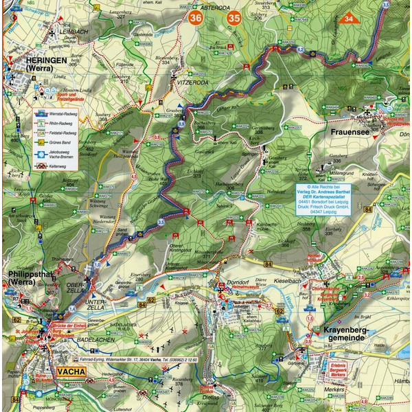 ÖKUMENISCHER PILGERWEG GÖRLITZ-VACHA - Wanderkarte Ansicht 2