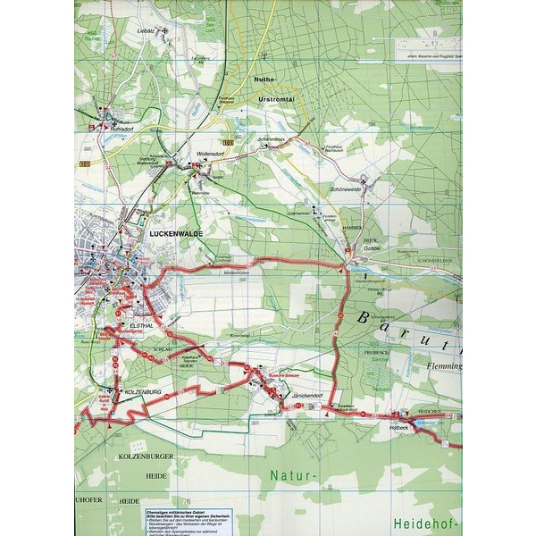 NIEDERER FLÄMING, LUCKENWALDE, JÜTERBORG - Wanderkarte Ansicht 3