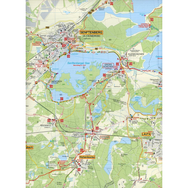 LAUSITZER SEENLAND, SENFTENBERG, HOYERSWERDA - Wanderkarte Ansicht 3