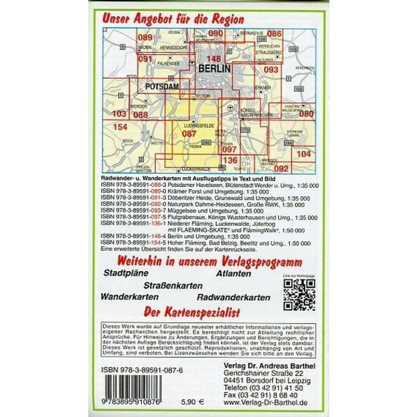 SÜDLICHES BERLIN - TELTOW, LUDWIGSFELDE - Wanderkarte Ansicht 2