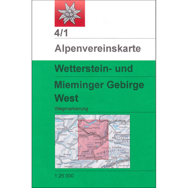DAV 4/1 WETTERSTEIN WEST - Wanderkarte Ansicht 1