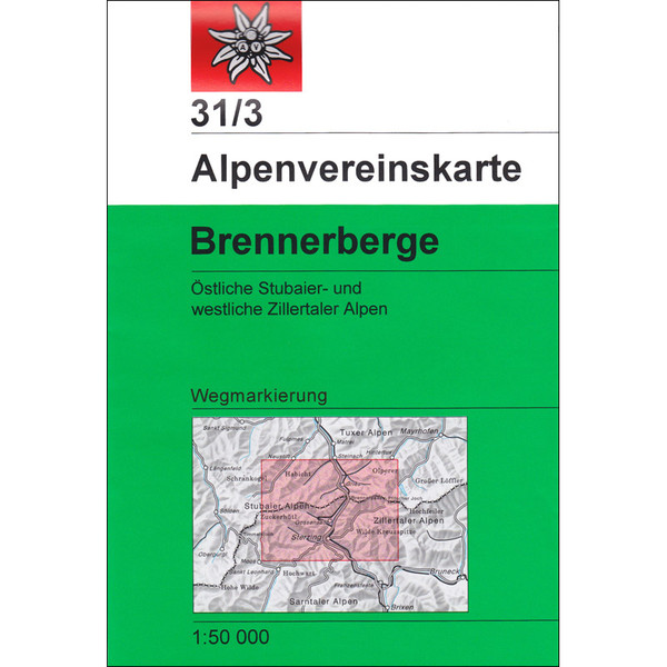DAV 31/3 WEG BRENNERBERGE - Wanderkarte Ansicht 1