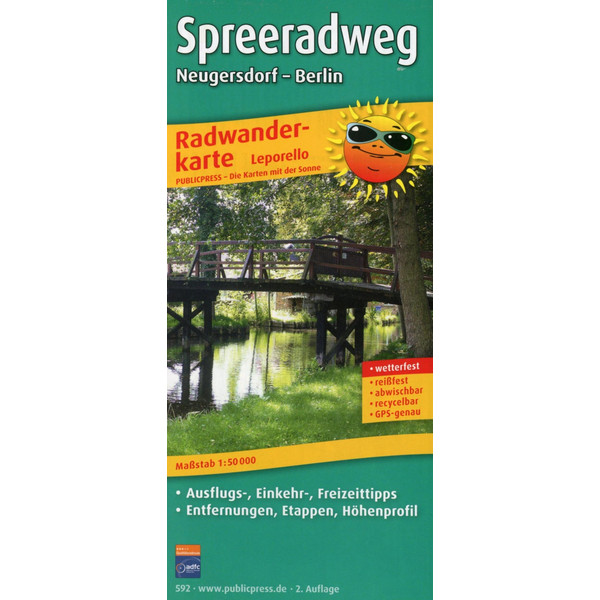 RADWANDERKARTE SPREERADWEG 1 : 50 000 - Fahrradkarte Ansicht 1