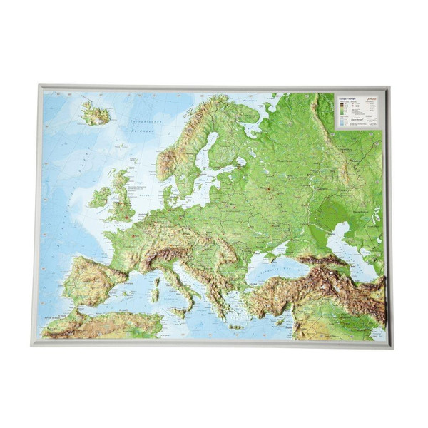 RELIEFKARTE EUROPA KLEIN 1 : 16.000.000 - Karte Ansicht 1