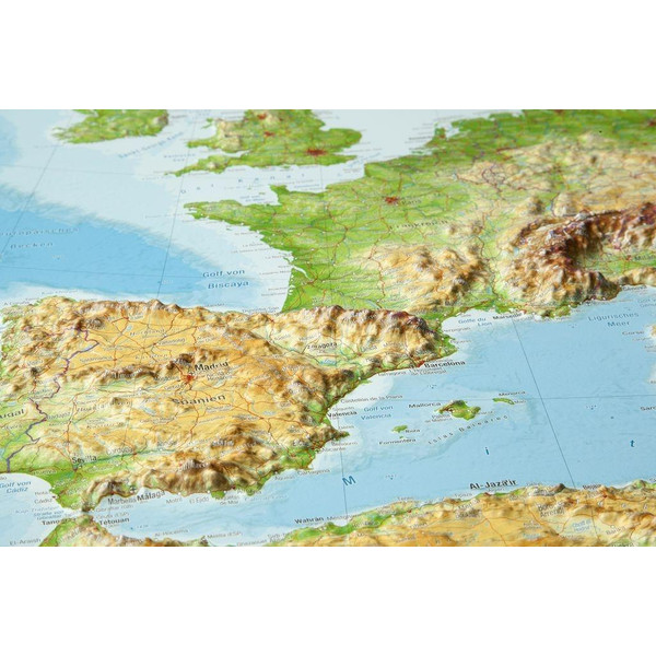 RELIEFKARTE EUROPA GROSS 1 : 8.000.000 - Karte Ansicht 2
