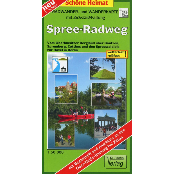 SPREE-RADWEG 1 : 50 000. RADWANDERKARTE - Fahrradkarte Ansicht 1