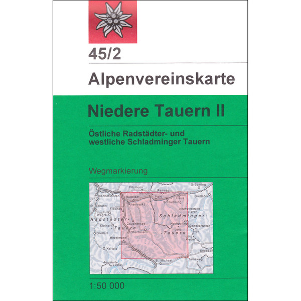 DAV 45/2 NIEDERE TAUERN - Wanderkarte Ansicht 1