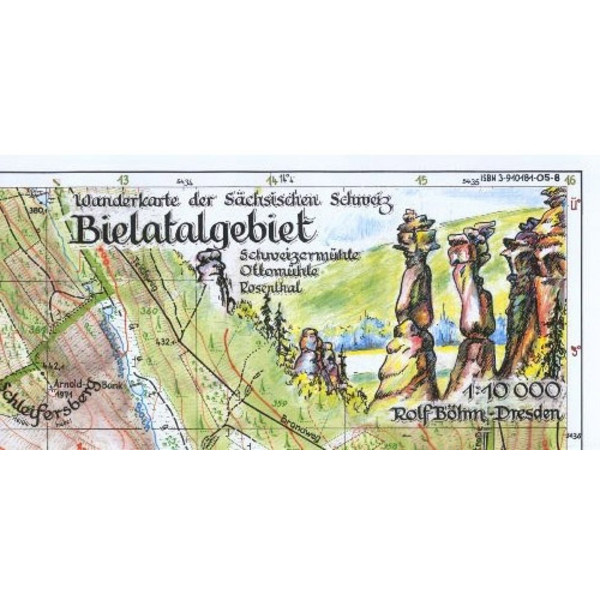 BIELATALGEBIET - Wanderkarte Ansicht 1