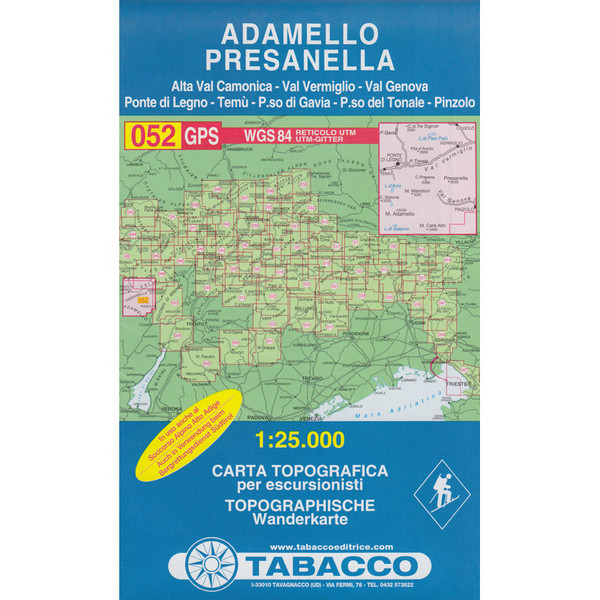 TABACCO 052 ADAMELLO-PRESANELLA - Wanderkarte Ansicht 1