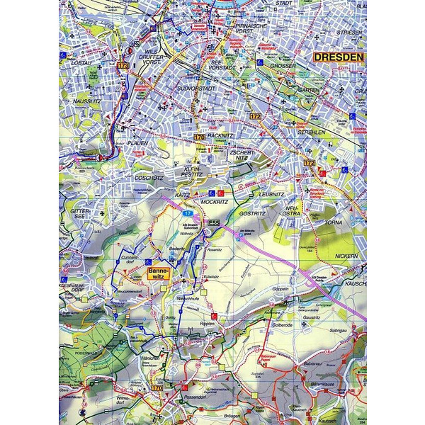 DRESDEN UND UMGEBUNG 1 : 50 000 - Wanderkarte Ansicht 3