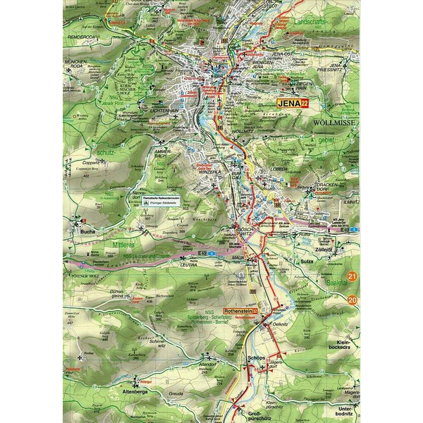 SAALE-RADWANDERWEG 1 : 50 000 - Fahrradkarte Ansicht 3