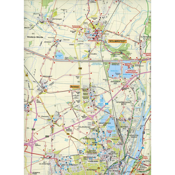 MAGDEBURG UND UMGEBUNG 1 : 50 000. RADWA - Wanderkarte Ansicht 3