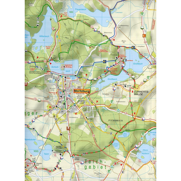 MORITZBURG, RADEBEUL, COSWIG UND UMGEBUNG - Wanderkarte Ansicht 3