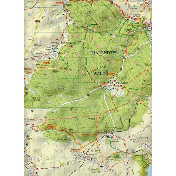 FREIBERG THARANDTER WALD UND UMGEBUNG - Wanderkarte Ansicht 3