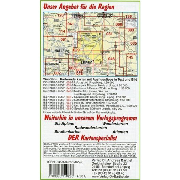 NORDRAUM LEIPZIG 1 : 50 000 - Wanderkarte Ansicht 2