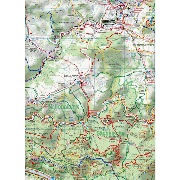 SÄCHSISCH-BÖHMISCHE SCHWEIZ 1 : 30 000. - Wanderkarte Ansicht 3