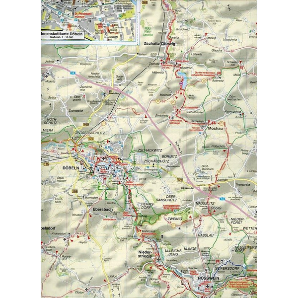 DÖBELN, NOSSEN, TRIEBISCHTAL UND UMGEBUN - Wanderkarte Ansicht 3