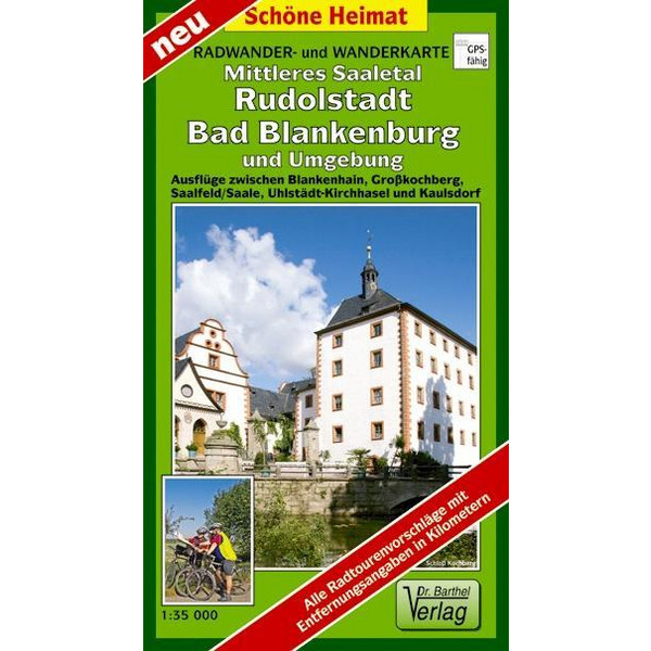 MITTLERES SAALETAL, RUDOLSTADT, BAD BLAN - Wanderkarte Ansicht 1