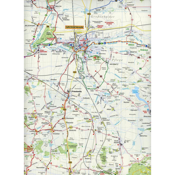 LAUCHHAMMER, GROßENHAIN UND UMGEBUNG 1:50.000 - Wanderkarte Ansicht 3
