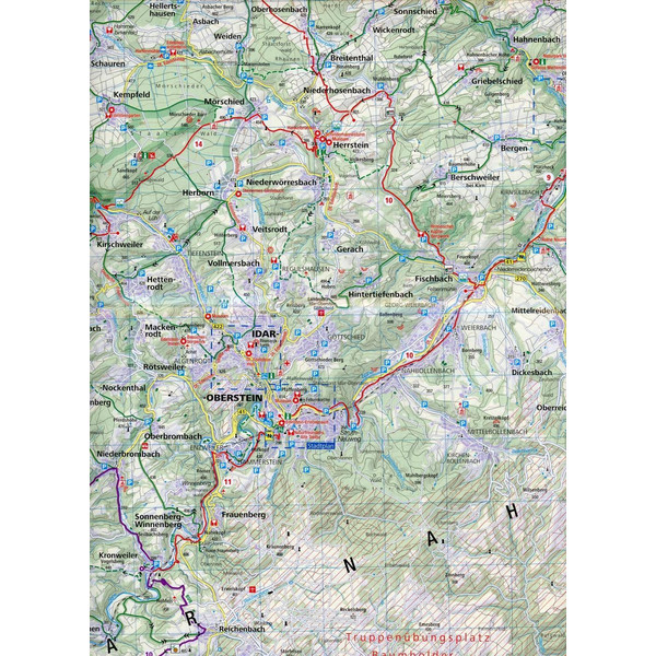 HUNSRÜCK - OBERE NAHE 1 : 70 000 - Fahrradkarte Ansicht 2
