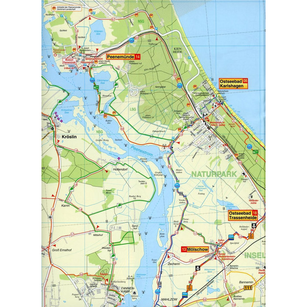INSEL USEDOM 1 : 35 000 RADWANDER- UND W - Wanderkarte Ansicht 3