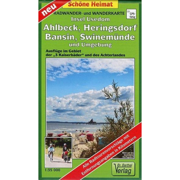 INSEL USEDOM, AHLBECK, HERINGSDORF, BANS - Wanderkarte Ansicht 1