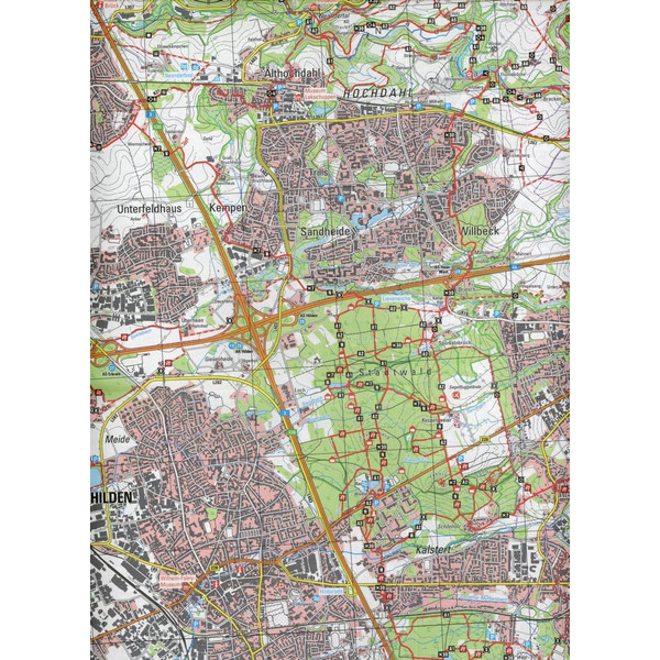 NRW WANDERKARTE 48 SOLINGEN, REMSCHEID - Wanderkarte Ansicht 3