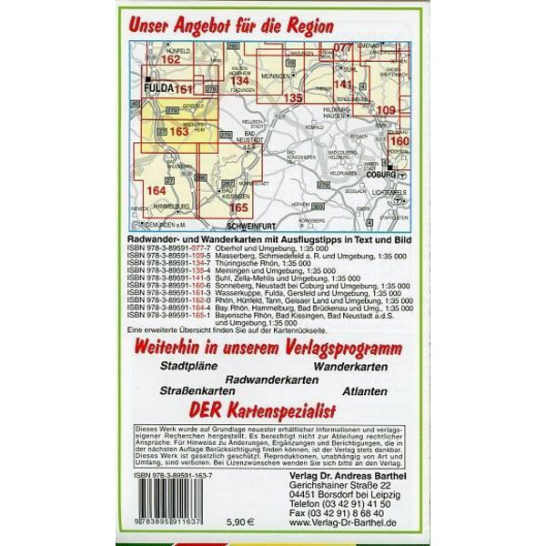 RHÖN, KREUZBERG, BISCHOFSHEIM UND UMGEBU - Wanderkarte Ansicht 2