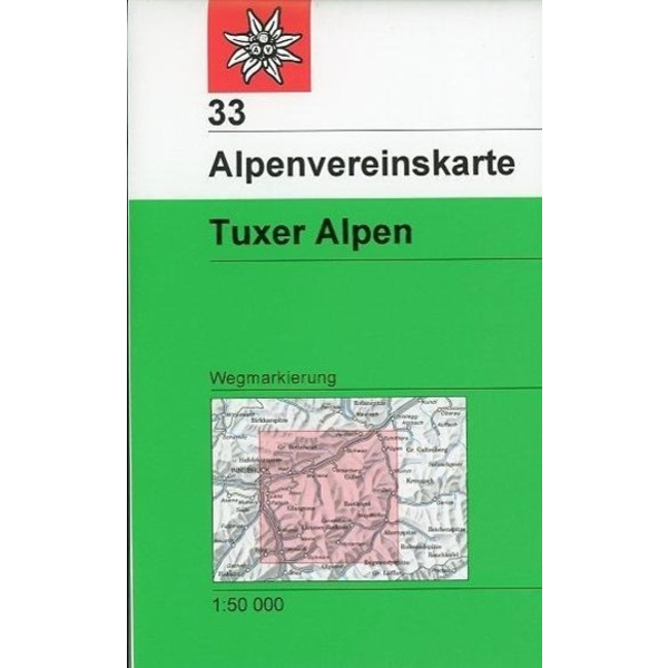 DAV 33 TUXER ALPEN 1:50T - Wanderkarte Ansicht 1