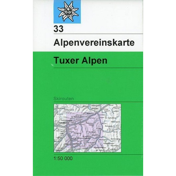 33 SKI TUXER ALPEN 1:50T - Wanderkarte