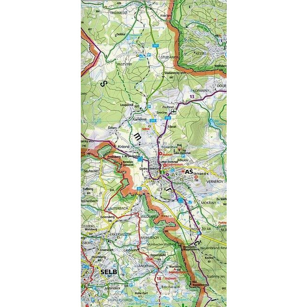 VOGTLAND - HOF - FICHTELGEBIRGE 1 : 70.000 - Fahrradkarte Ansicht 2