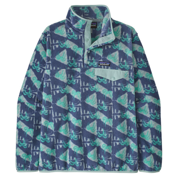 W'S LW SYNCH SNAP-T P/O Damen - Fleecepullover-JAGUAR GEO: BLUE SAGE