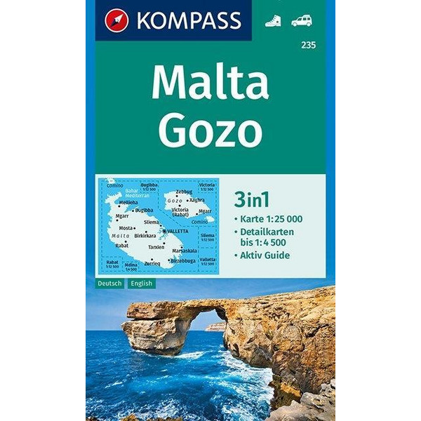 MALTA, GOZO 1:25 000 - Straßenkarte Ansicht 1