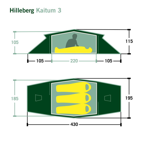 Hilleberg KAITUM 3 - Tunnelzelt Ansicht 2