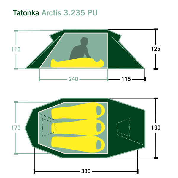 Tatonka ARCTIS 3.235 PU - Tunnelzelt Ansicht 2