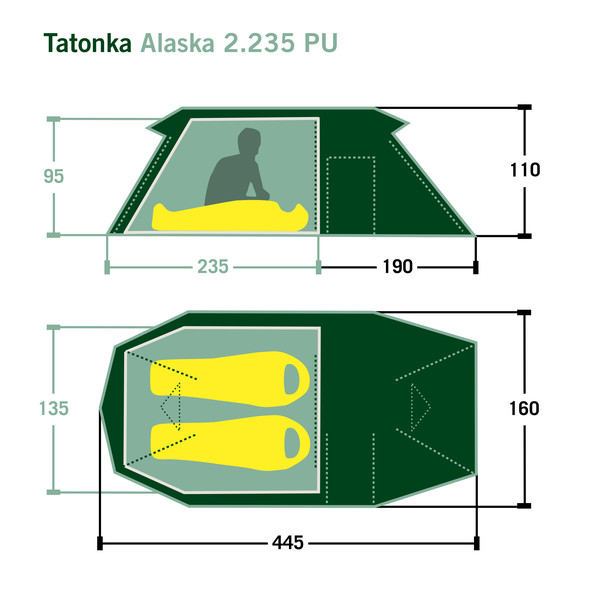 Tatonka ALASKA 2.235 PU - Tunnelzelt Ansicht 2
