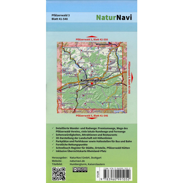 PFÄLZERWALD 3. BLATT 41-548, 1 : 25 000 - Wanderkarte Ansicht 2