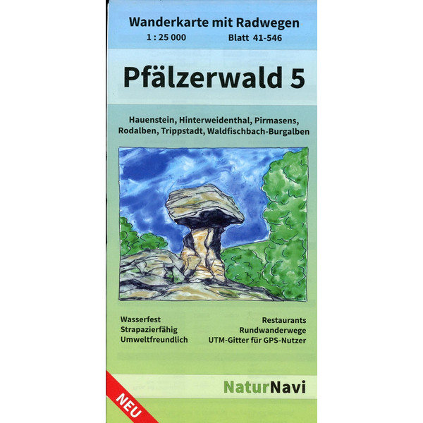 PFÄLZERWALD 5. BLATT 41-546, 1 : 25 000 - Wanderkarte Ansicht 1