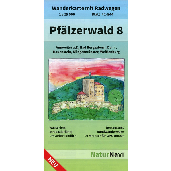 PFÄLZERWALD 8. BLATT 42-544, 1 : 25 000 - Wanderkarte Ansicht 1