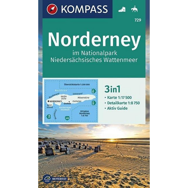 NORDERNEY IM NATIONALPARK NIEDERSÄCHSISC - Wanderkarte Ansicht 1