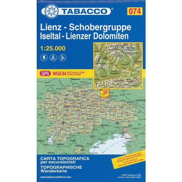 WANDERKARTE 74 LIENZ-SCHOBERGRUPPE-ISELTAL - Wanderkarte Ansicht 1