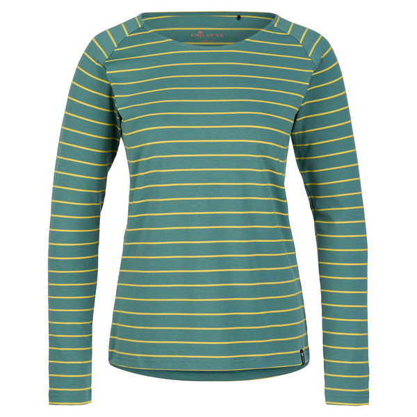 DUNCAN LONGSLEEVE Damen - Funktionsshirt-MEDITERRANEA/MANGO MINT STRIPED