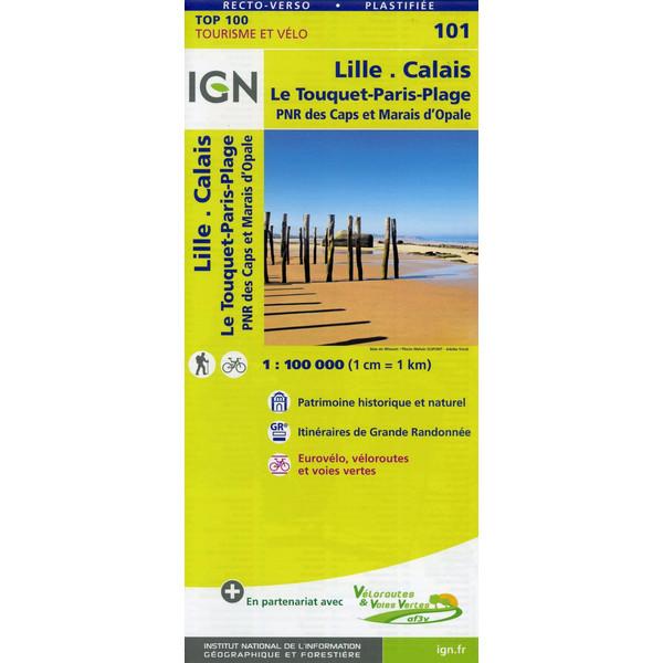 IGN 101 LILLE - CALAIS 1:100.000 - Karte Ansicht 1