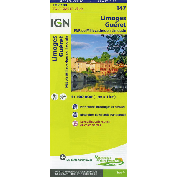 LIMOGES GUÉRET 1:100 000 - Wanderkarte Ansicht 1