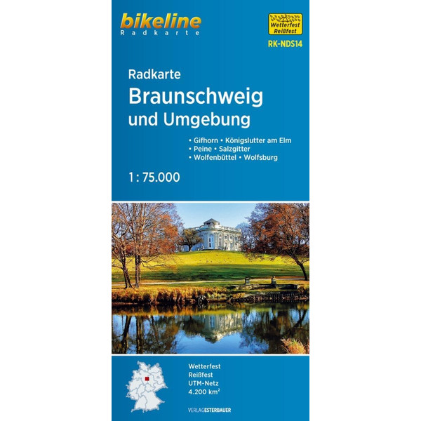 RADKARTE BRAUNSCHWEIG UND UMGEBUNG 1 : 75.000 - Fahrradkarte Ansicht 1