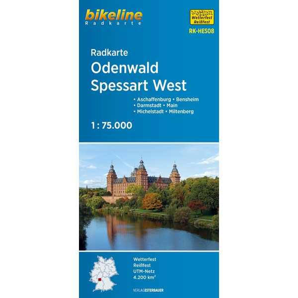 RADKARTE ODENWALD SPESSART (RK-HES08) - Fahrradkarte Ansicht 1