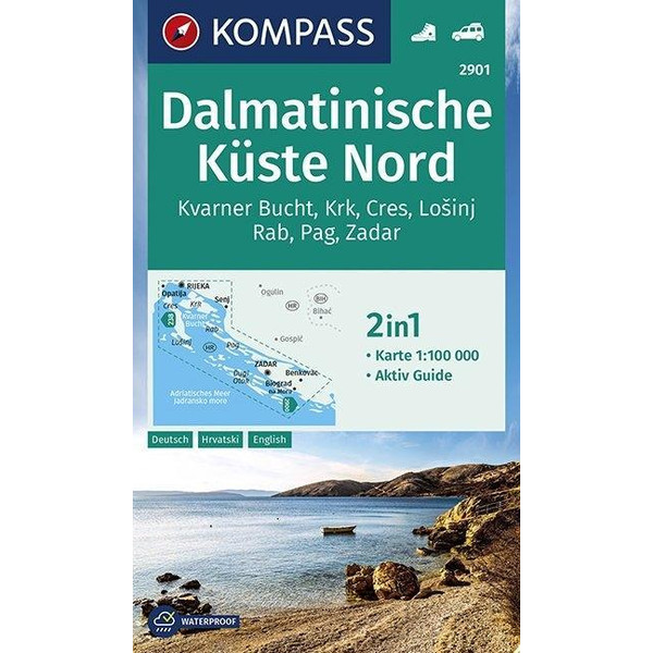 DALMATINISCHE KÜSTE NORD 1:100 000 - Straßenkarte Ansicht 1
