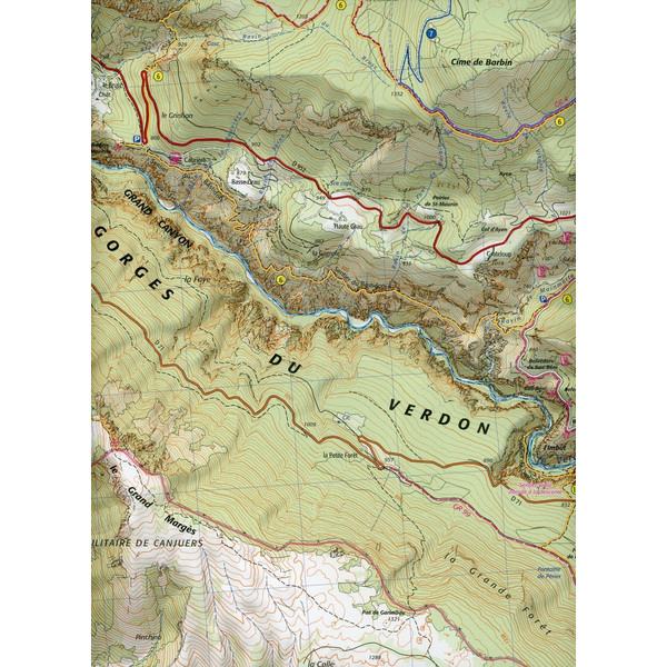 GORGES DU VERDON 1 : 16 500 - Wanderkarte Ansicht 3
